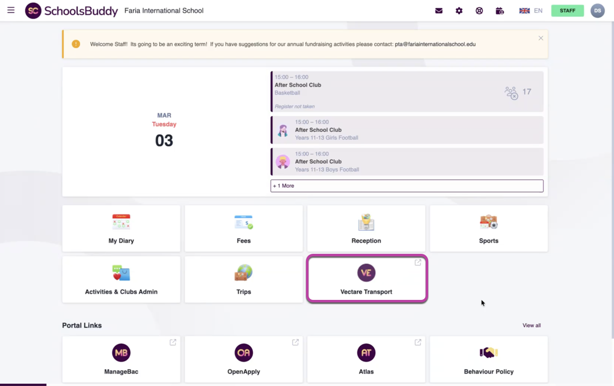 Vectare Homepage Tile