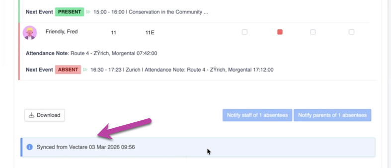 El viaje de Vectare en el calendario