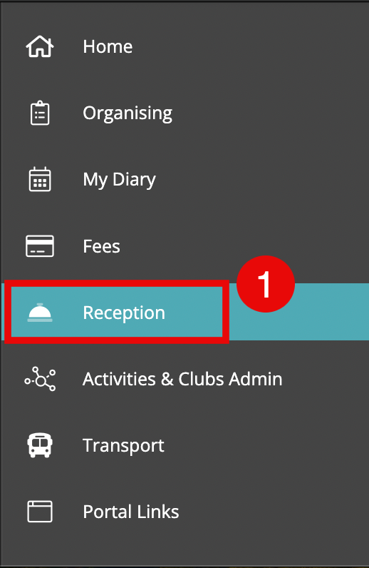Captura de pantalla: Haga clic en la pestaña 'Recepción'.