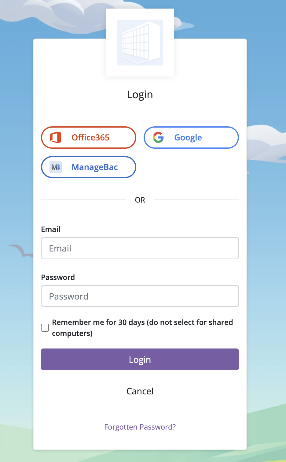Captura de pantalla: Recomendamos probar el acceso usted mismo antes de presentarlo a la comunidad escolar.