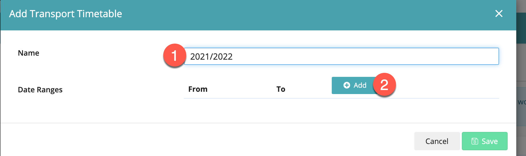 截图：给交通时刻表命名（1），例如“2021/2022”或“2021年秋季学期”